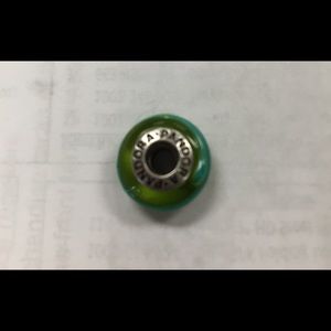 Green swirl pandora charm